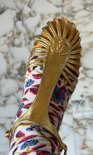 Customer photo review of roman sandals wedge beige lambskin