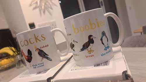 Customer photo review of Cocks Ceramic Bird Mug