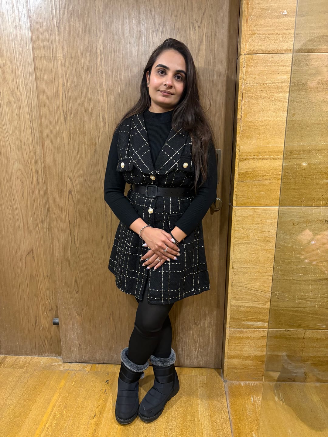 Customer photo review of Waterproof Winter Snow Boots In Black