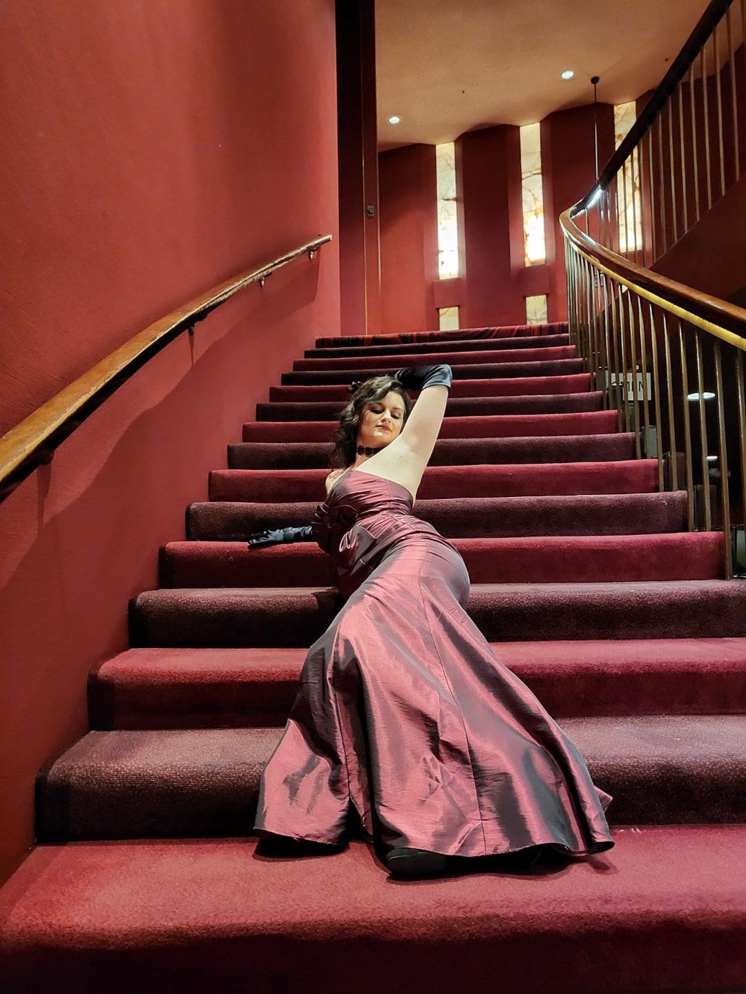 Customer photo review of J&J Fashion 1350 Strapless Long Formal Dress with Bolero