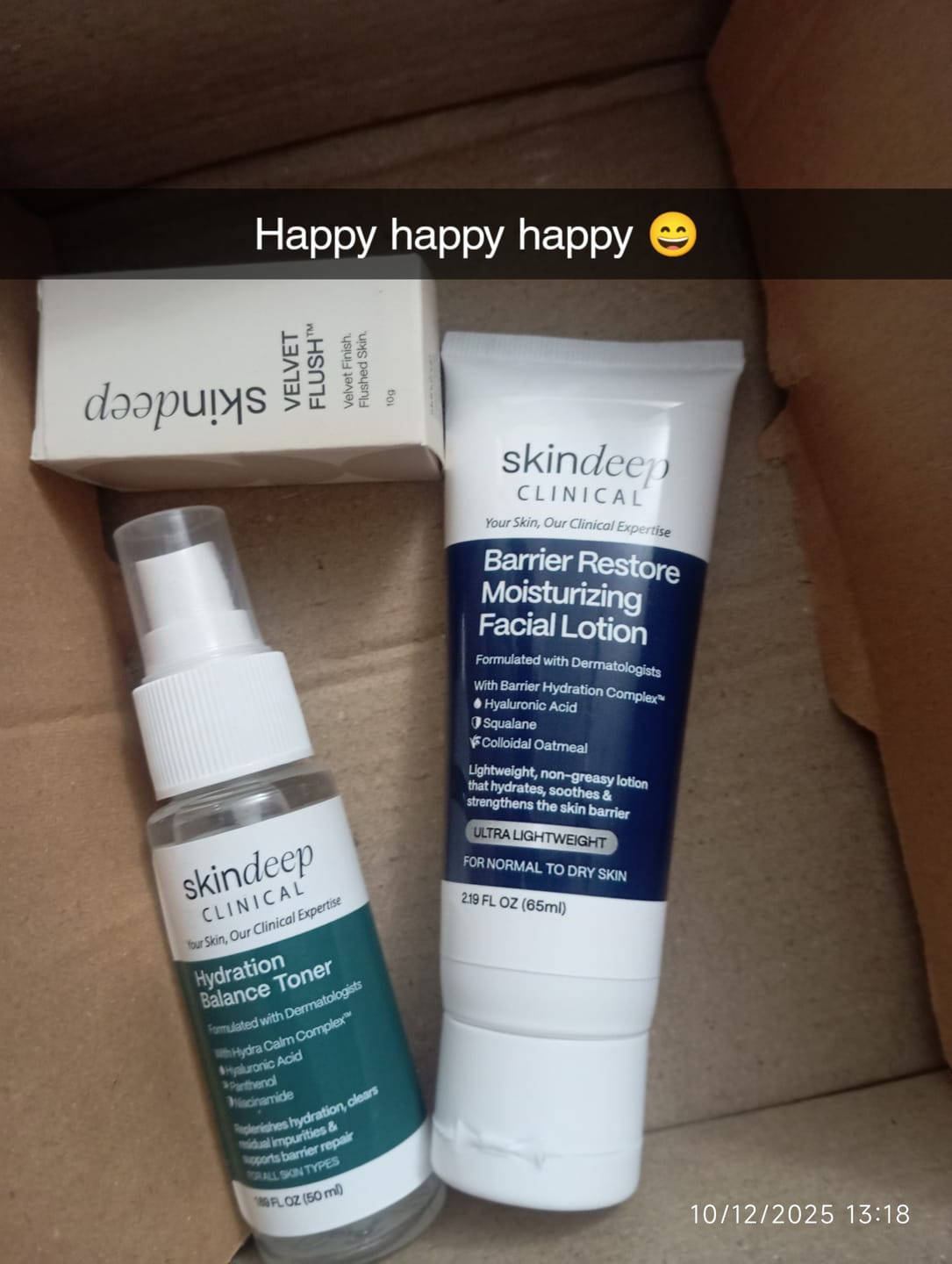 Customer photo review of Barrier Restore Moisturizing Facial Lotion