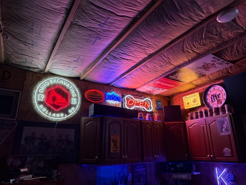 Customer photo review of Ohio Excavating - Premium Neon Artwork