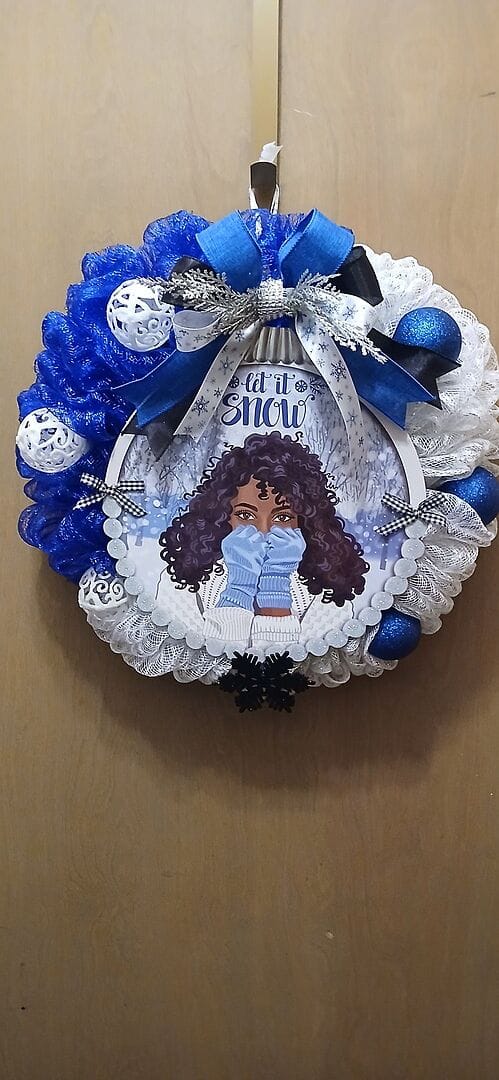 Customer photo review of Royal Blue - Royal Burlap Wired Edge Ribbon - ( 1-1/2 Inch | 10 Yards )