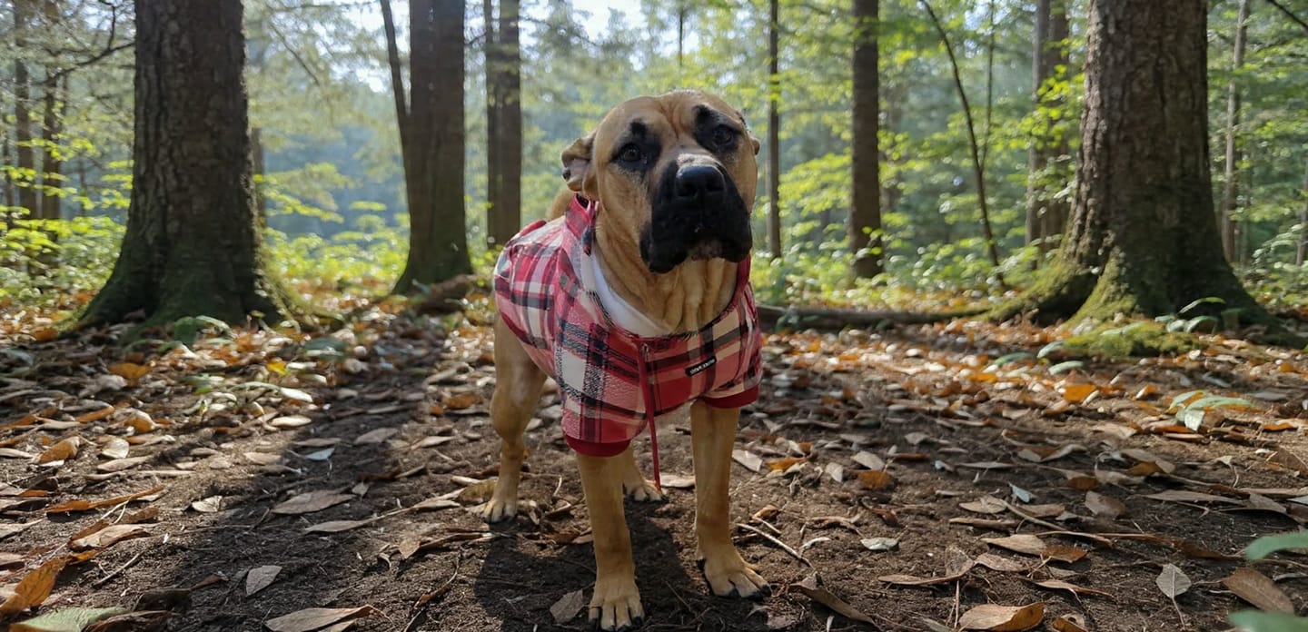 Customer photo review of Red Plaid Dog Hoodie