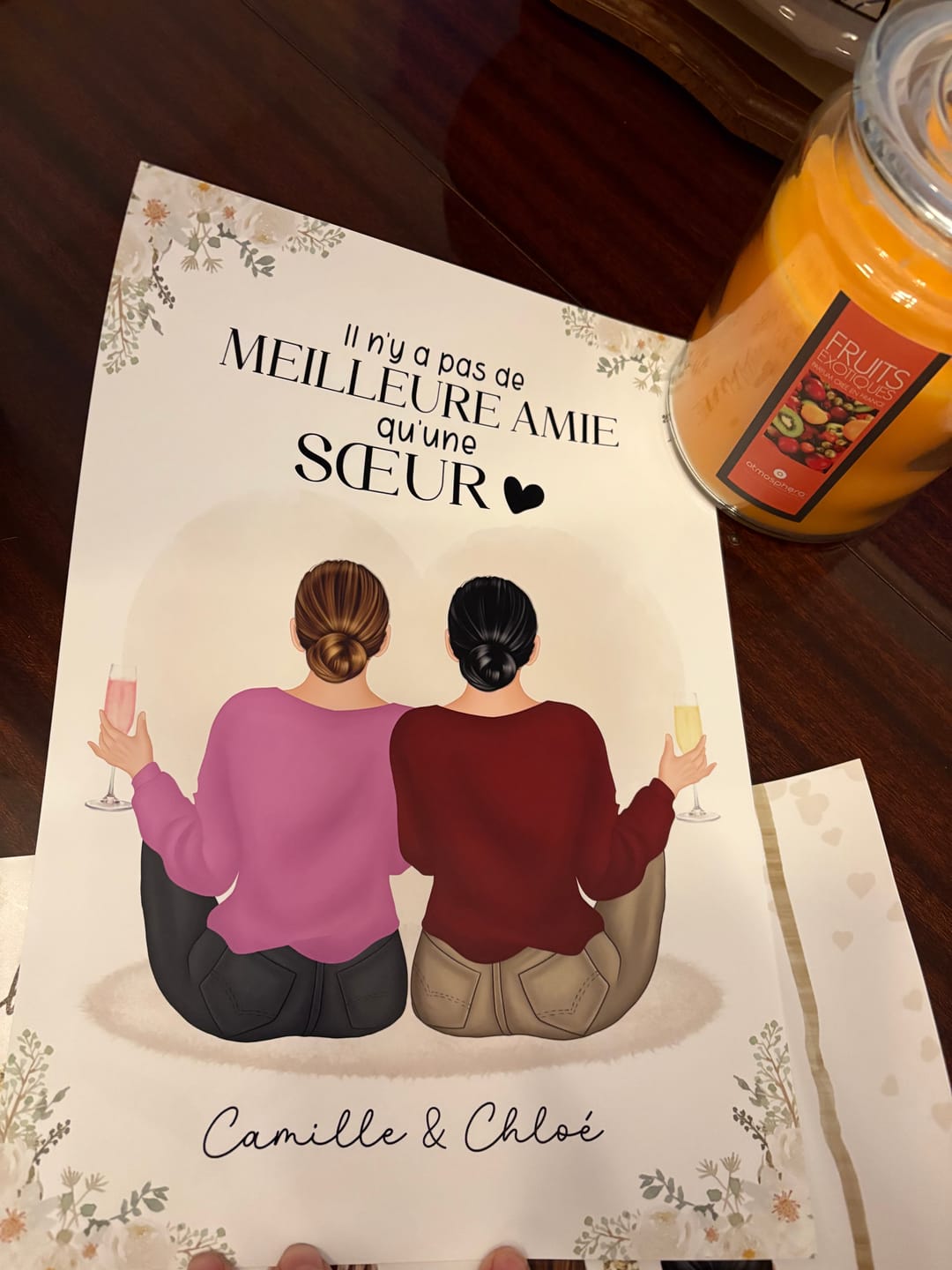 Customer photo review of Affiche Personnalisée - Meilleure Amie/Soeur