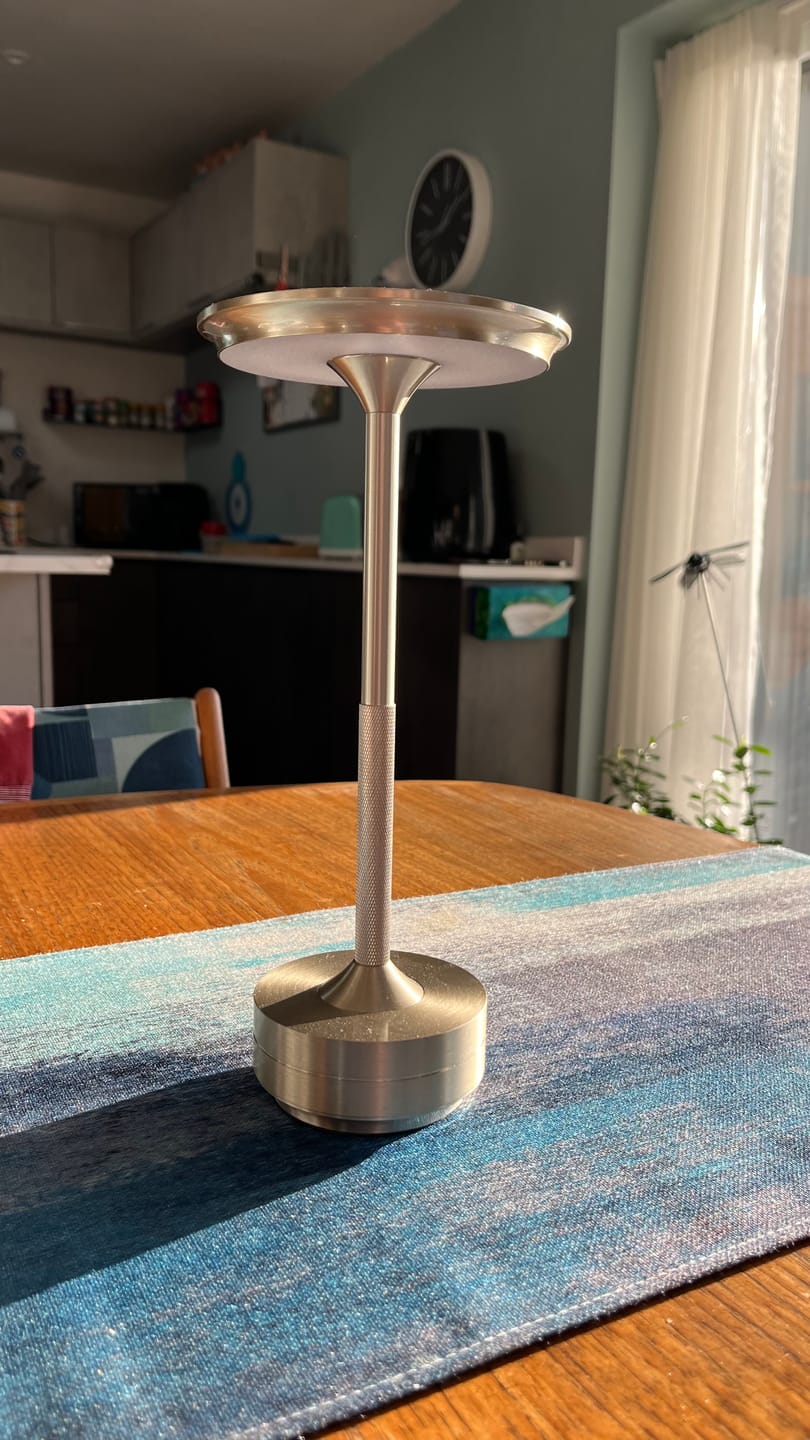 Customer photo review of Cordless Modern Aura Table Lamp - Cordless Table Lamp with Touch Control & Modern Nordic Design