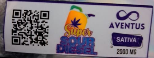 Customer photo review of Disposable Vape Delta 9 Super Sour Diesel Sativa