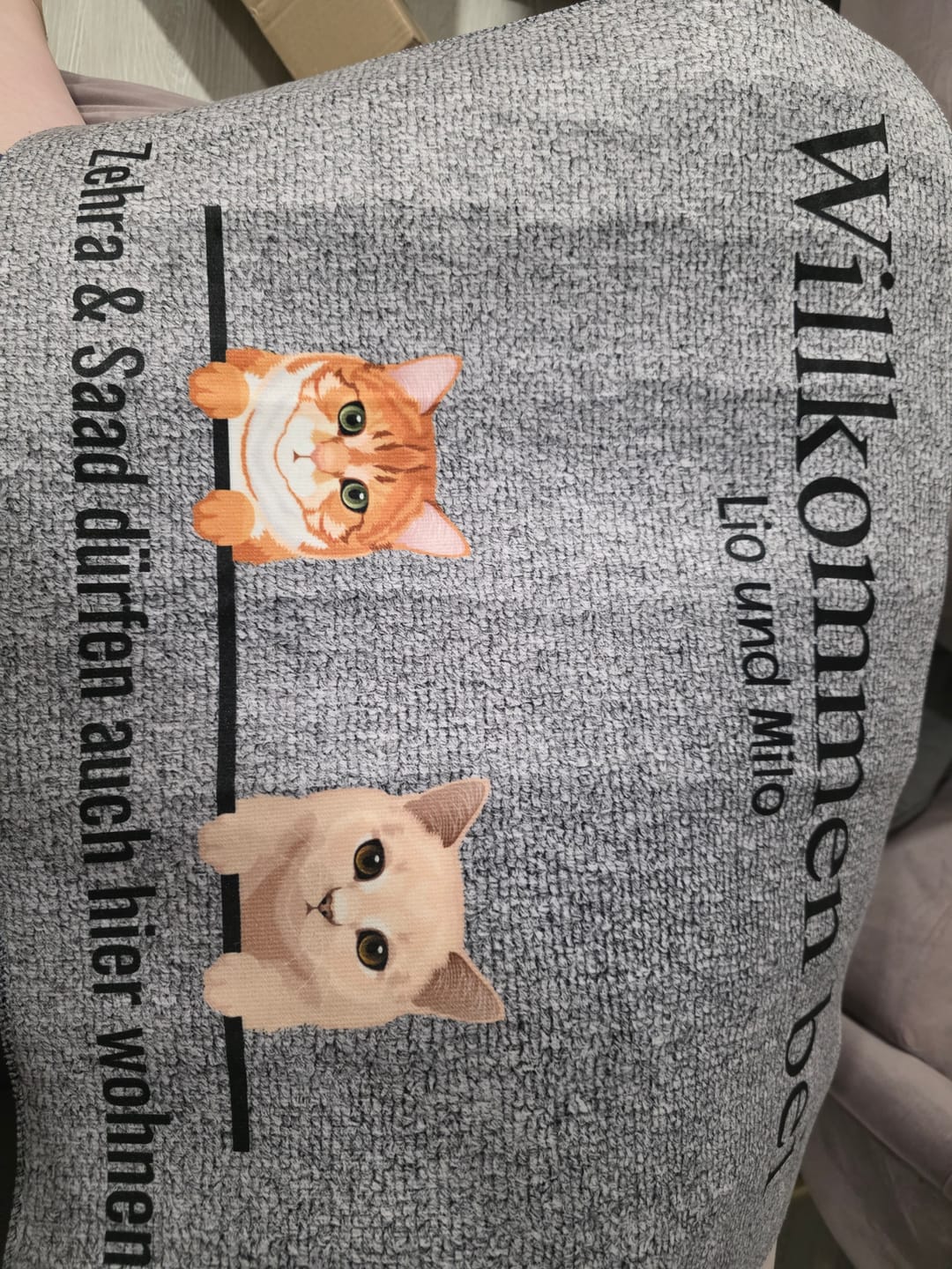 Customer photo review of Alle meine Fellnasen - Individuelle Fußmatte