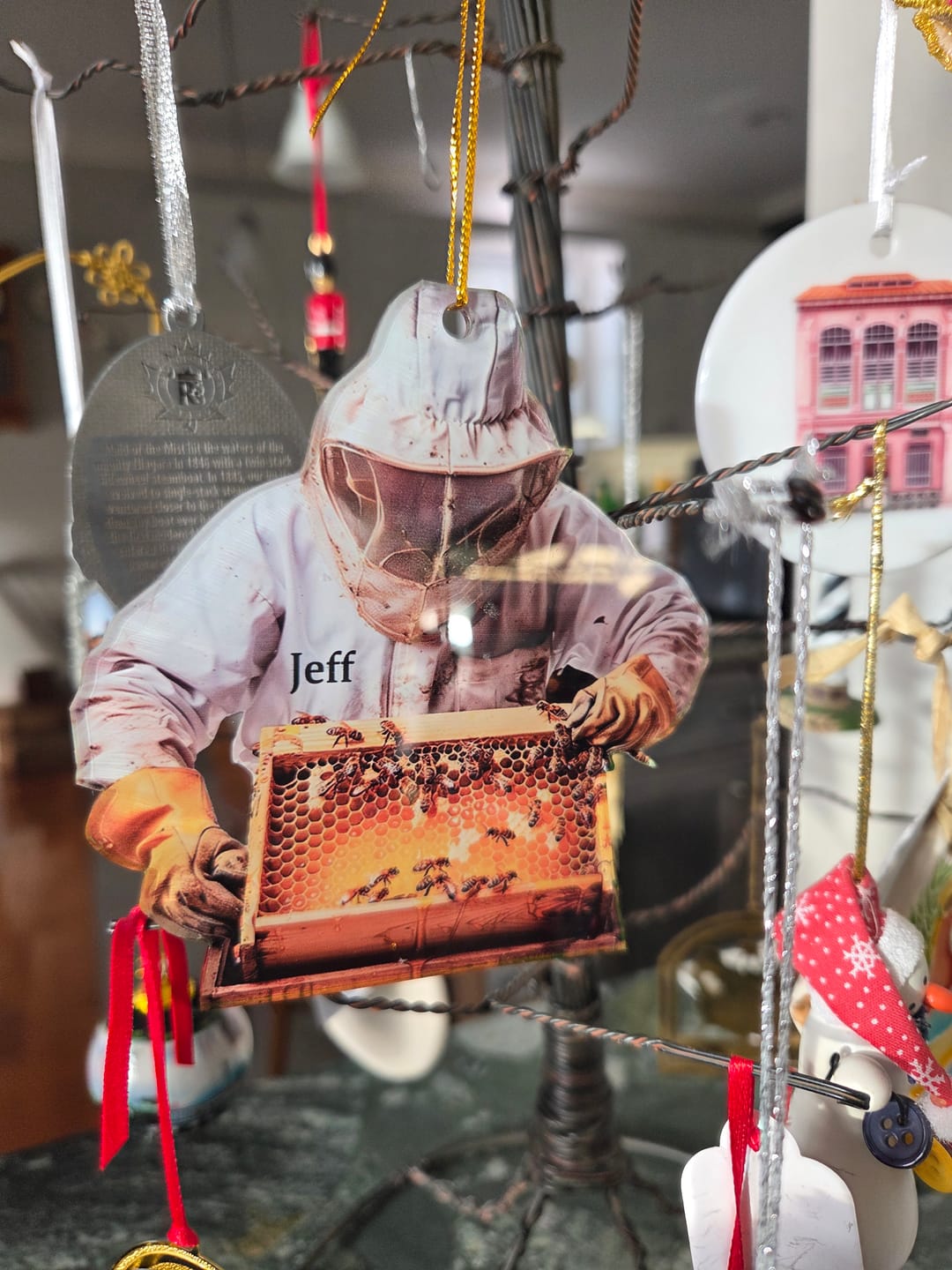 Customer photo review of Personalized Beekeeper Ornament-Gift For Honeybee Keeper
