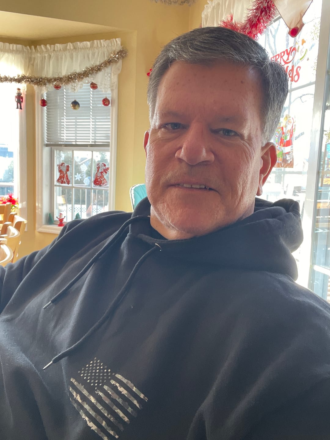 Customer photo review of Camouflage Flag Hoodie