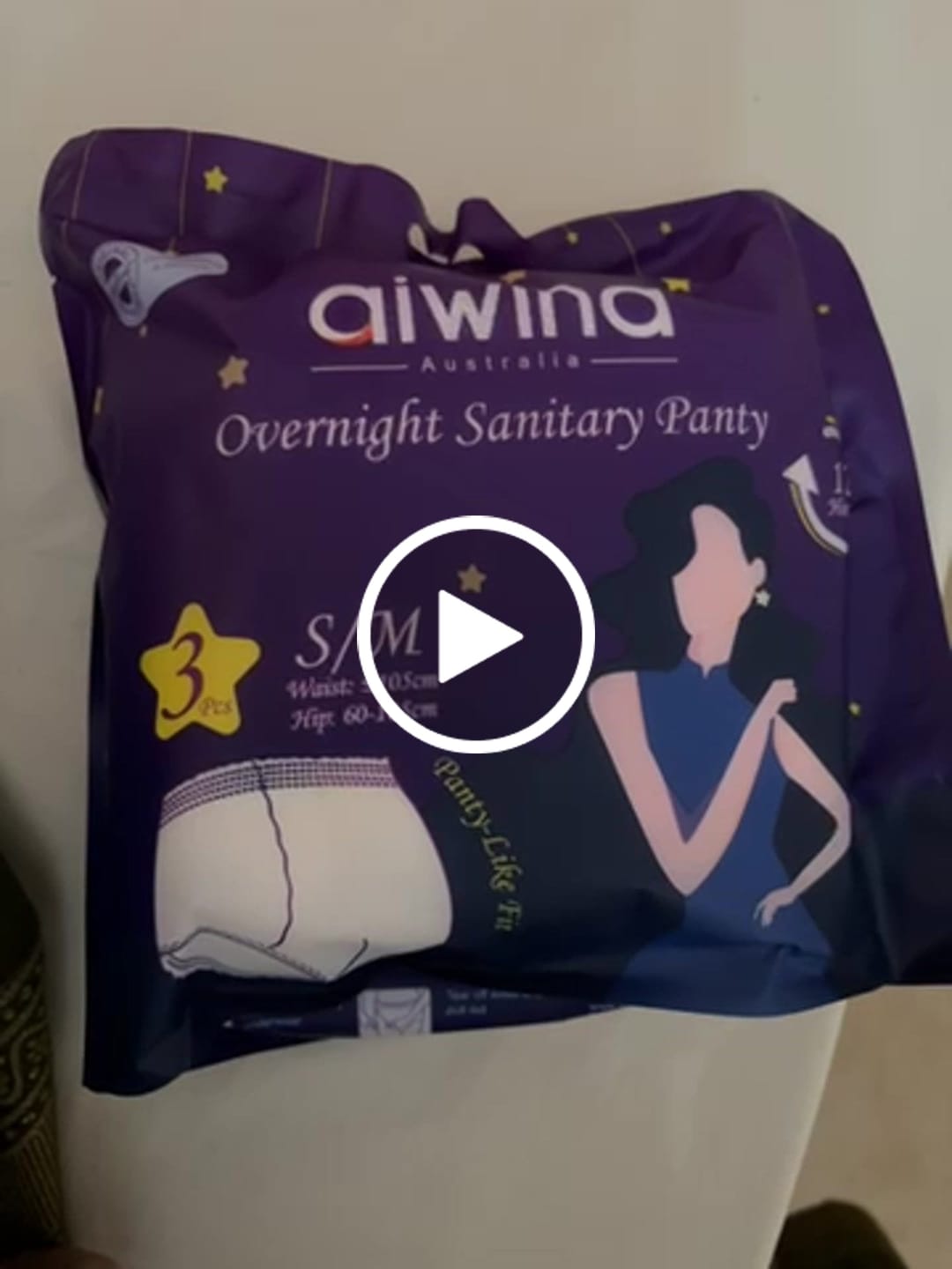 Customer video review of Aiwina Premium Overnight Sanitary Panty (3 pcs)