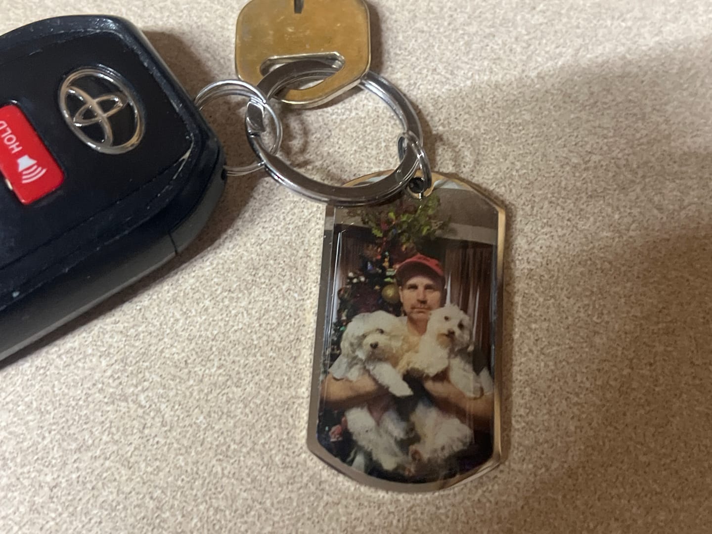 Customer photo review of Personalized Pet Keychain