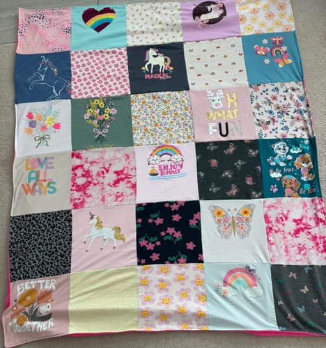 Customer photo review of Classic T-Shirt Blanket