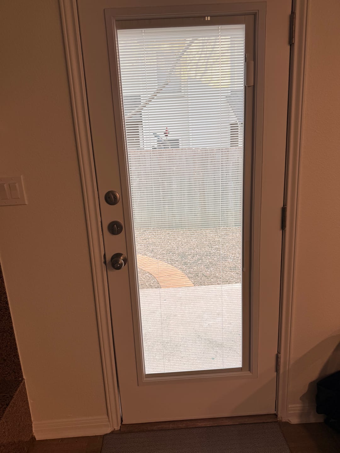 Customer photo review of Raise & Lower Blinds Glass and Frame Kit (Full Lite)