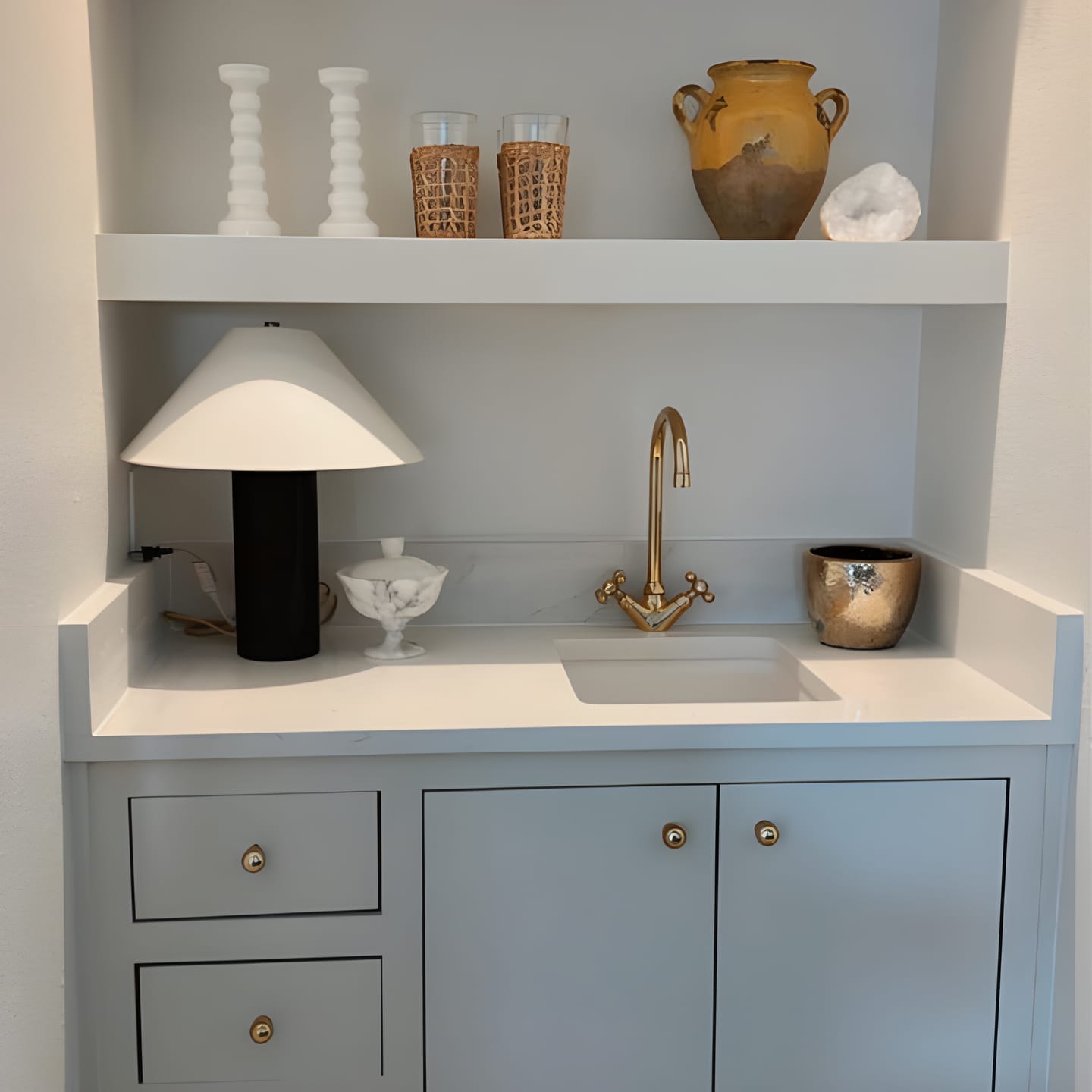Customer photo review of Brass Ball Knob - Unlacquered Polished Brass