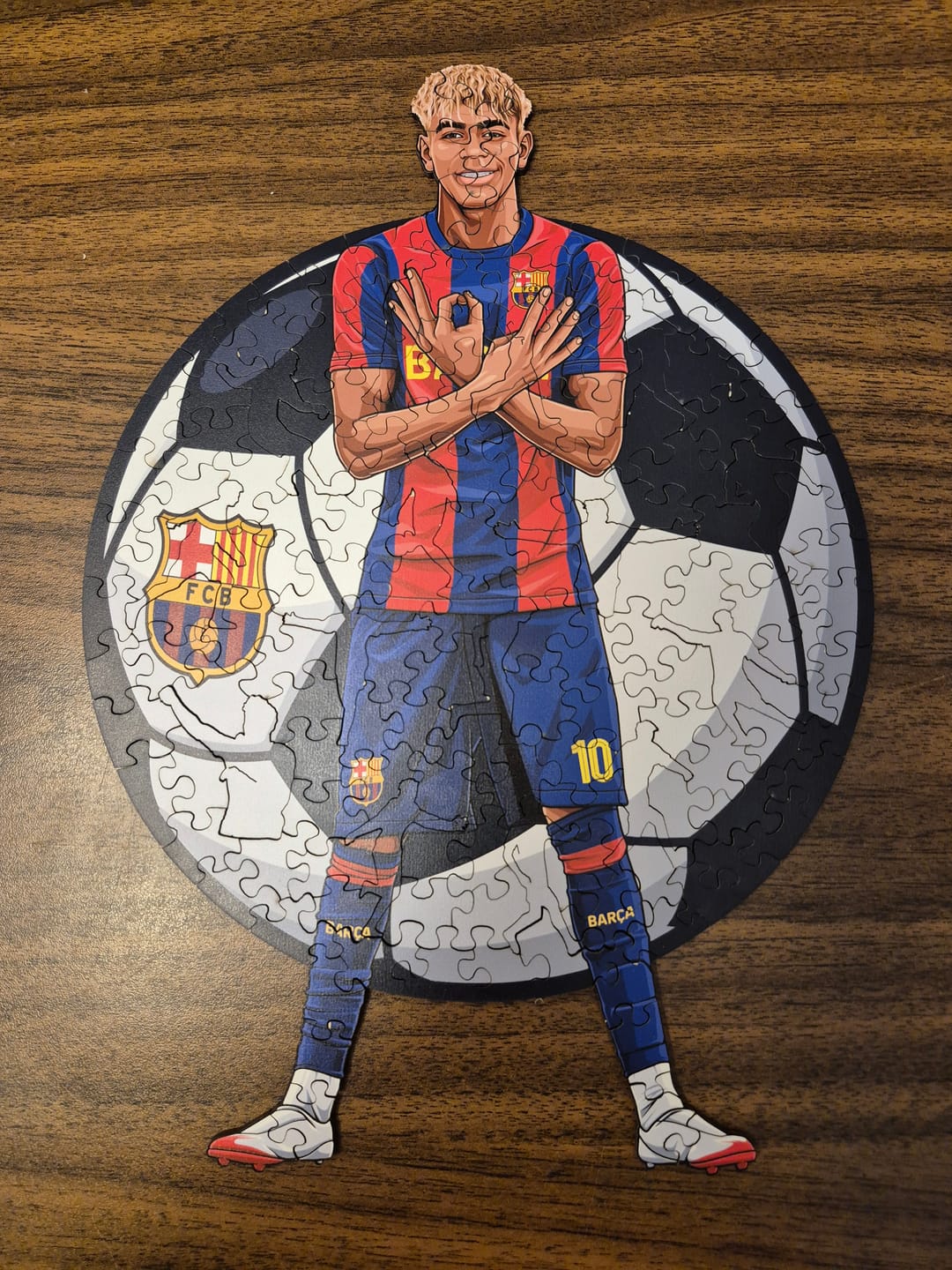 Customer photo review of Lamine Yamal - Wooden Puzzle