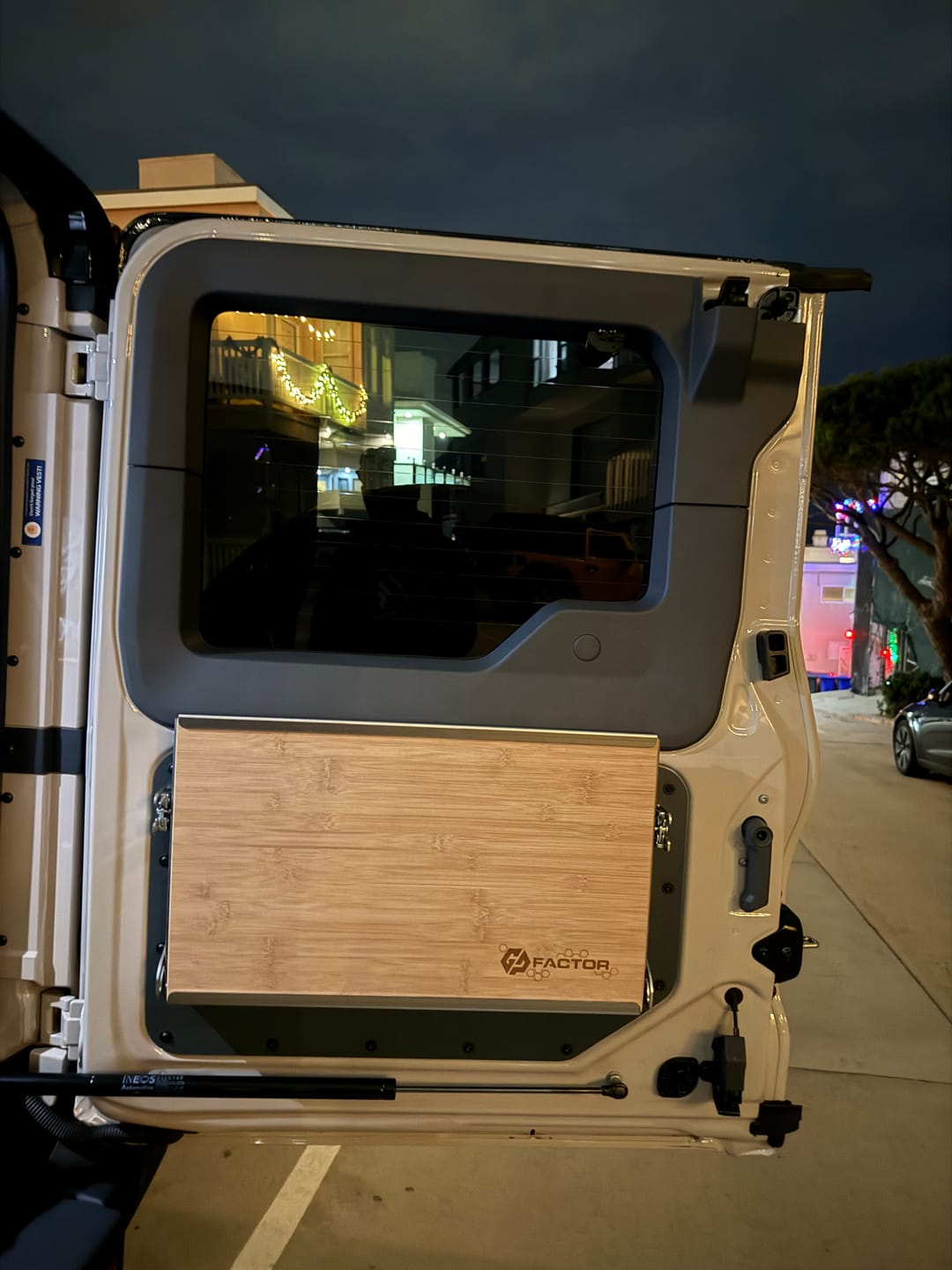 Customer photo review of Ineos Grenadier V2 Folding Tailgate Table with Extended Storage Cubby