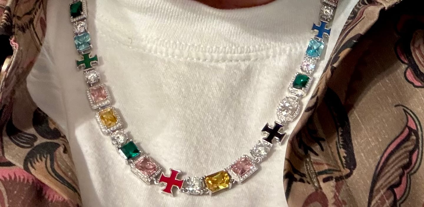 Customer photo review of Cross & Gemstones Chain