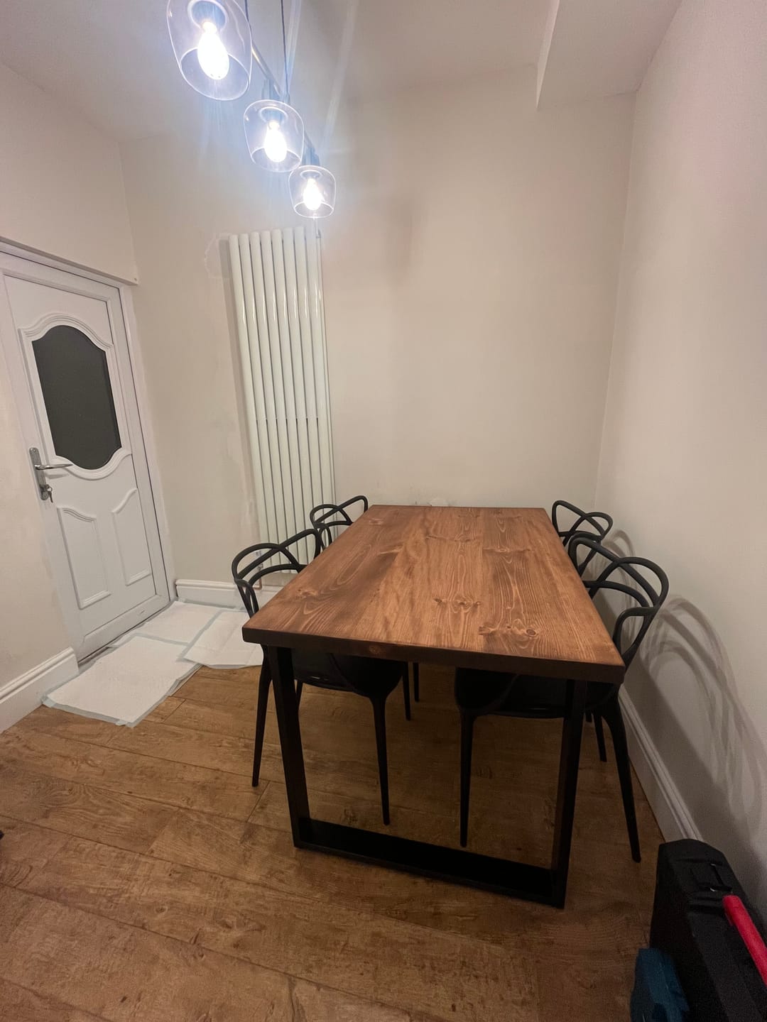 Customer photo review of Industrial Dining Table with Square Frame Leg
