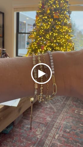 Customer video review of two stone bracelet
