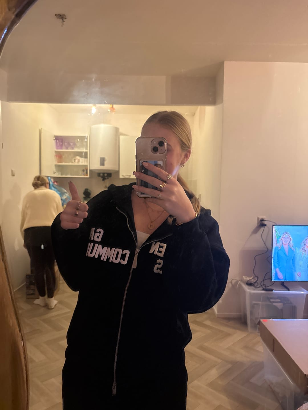 Customer photo review of GATED COMMUNITY ZIP HOODIE BLACK