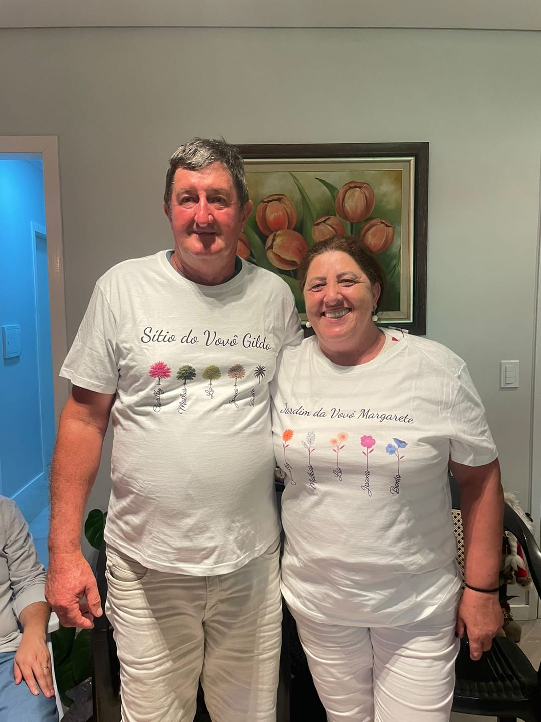 Customer photo review of Camiseta Personalizada Jardim da Vovó - BRANCA - Algodão 100%