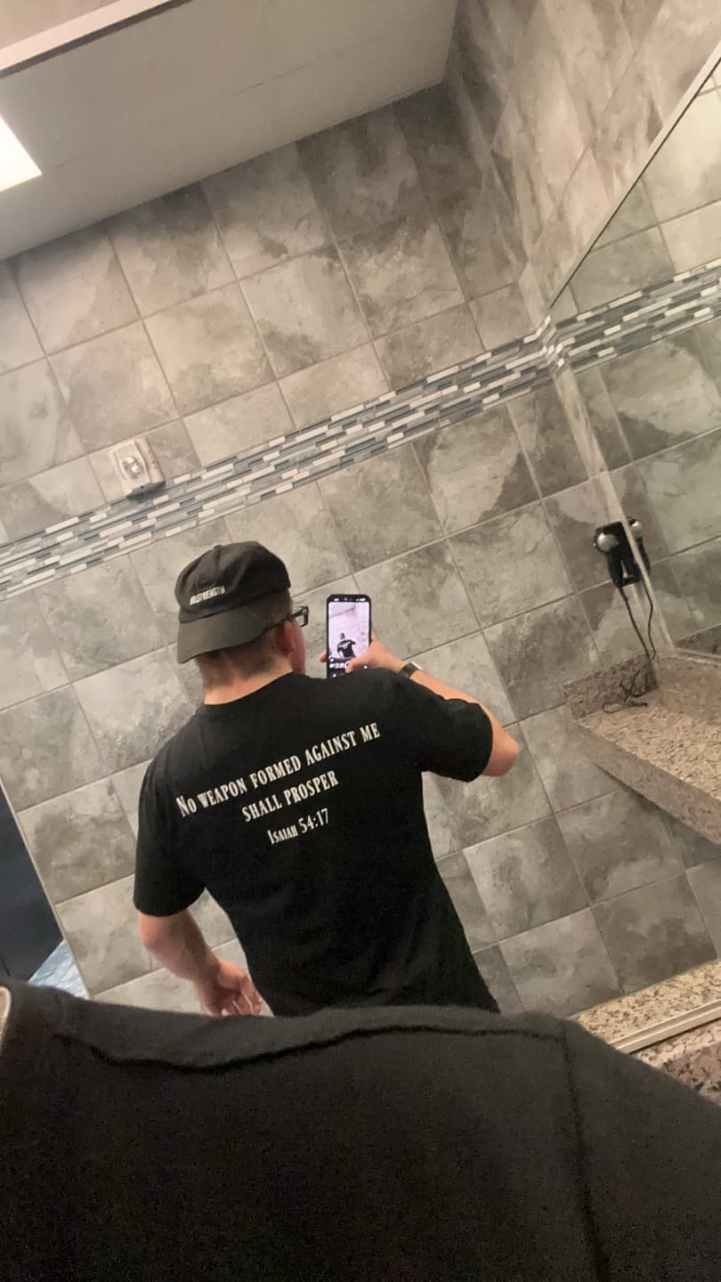 Customer photo review of Sovereign Performance Tee