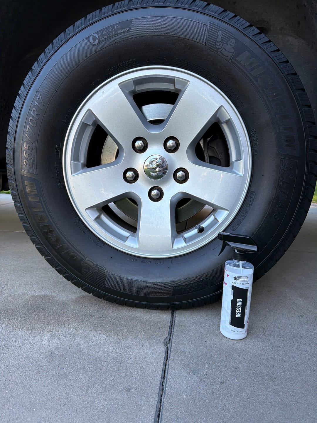 Customer photo review of Trim + Tire Spray - Auto