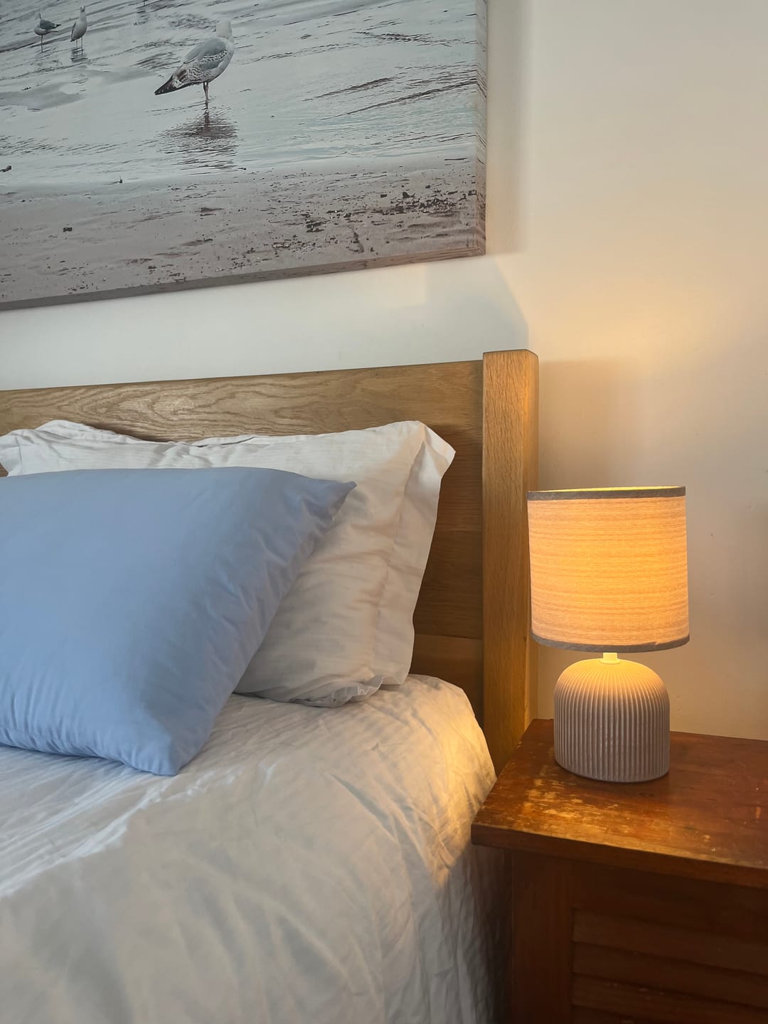 Customer photo review of Solan Ceramic Table Lamp Beige | Grey | Brown
