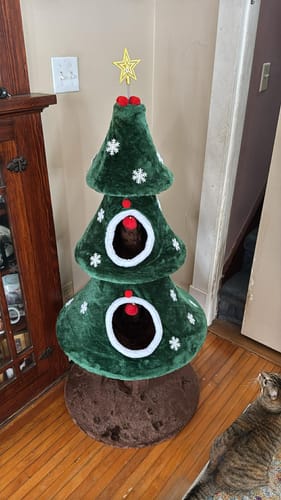 Customer photo review of Subtle F*ck Trump Christmas Cookie Table Runner