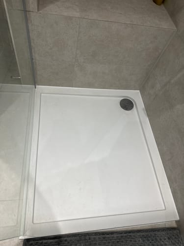 Customer photo review of Anti Slip 1000 x 900 Rectangle Stone Shower Tray