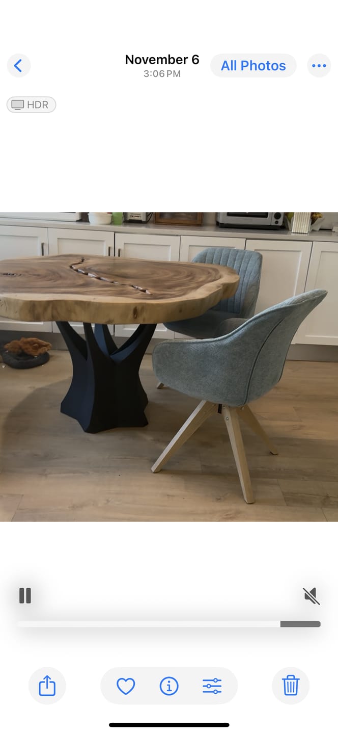 Customer photo review of Table Base 317 Namu 28" H Minimalist Furniture Design