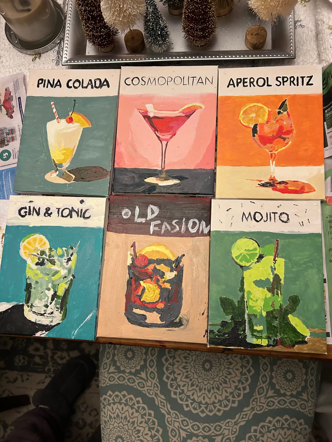 Customer photo review of 6 Mini Paintings - Cocktail Deluxe Set