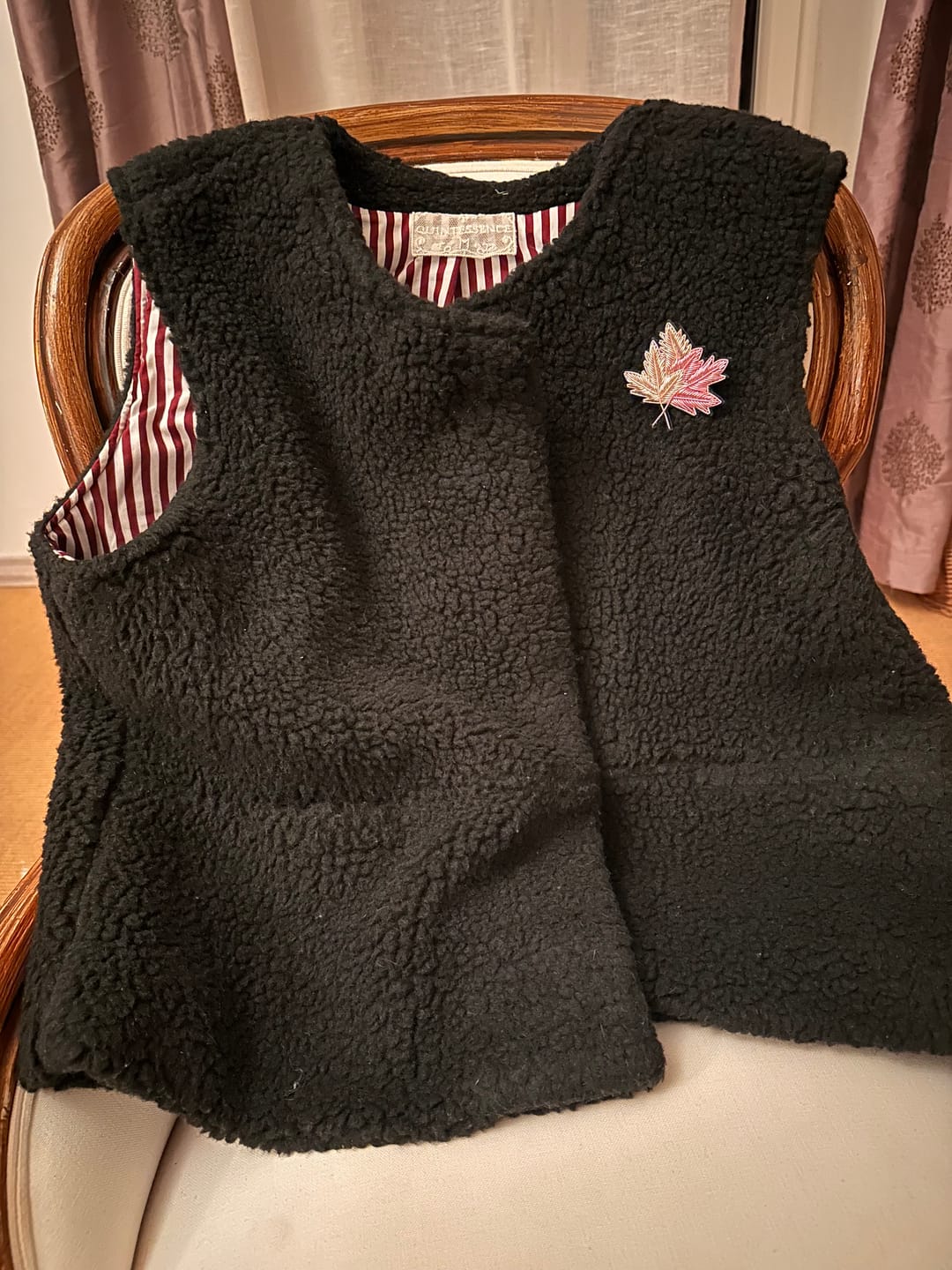 Customer photo review of Gilet Basile Duvetine noir