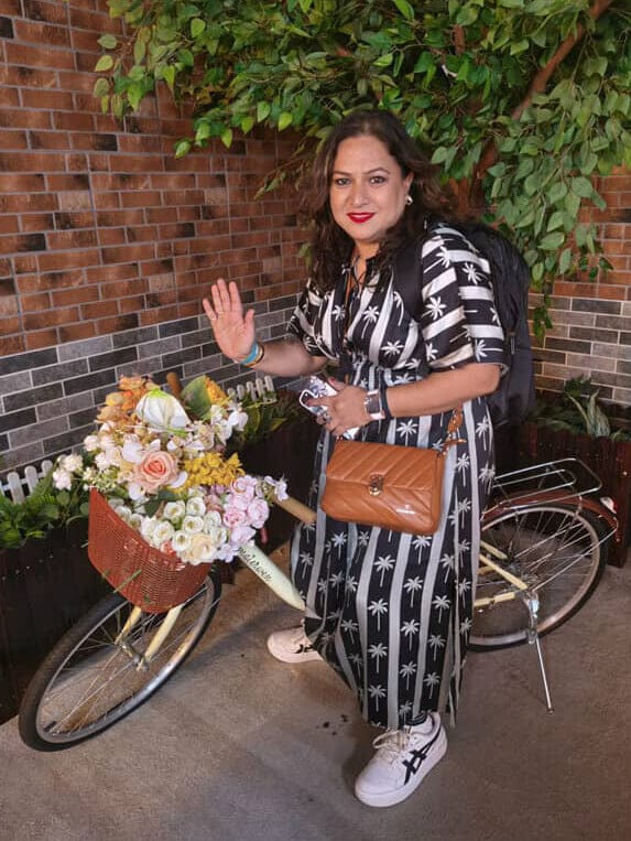 Customer photo review of Zohra Fit & Flare Maxi Dress