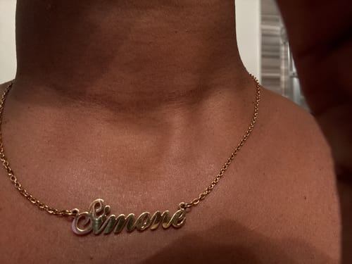 Customer photo review of Personalized Name Necklace