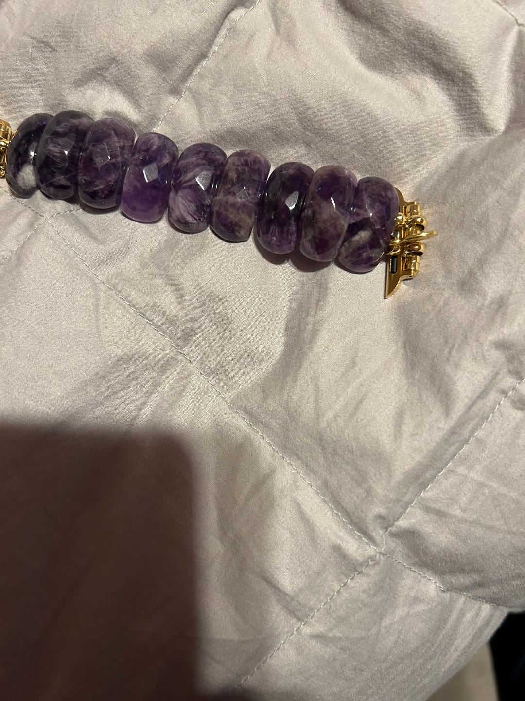 Customer photo review of Healing Amethyst Protection Stretch Apple Watch Strap