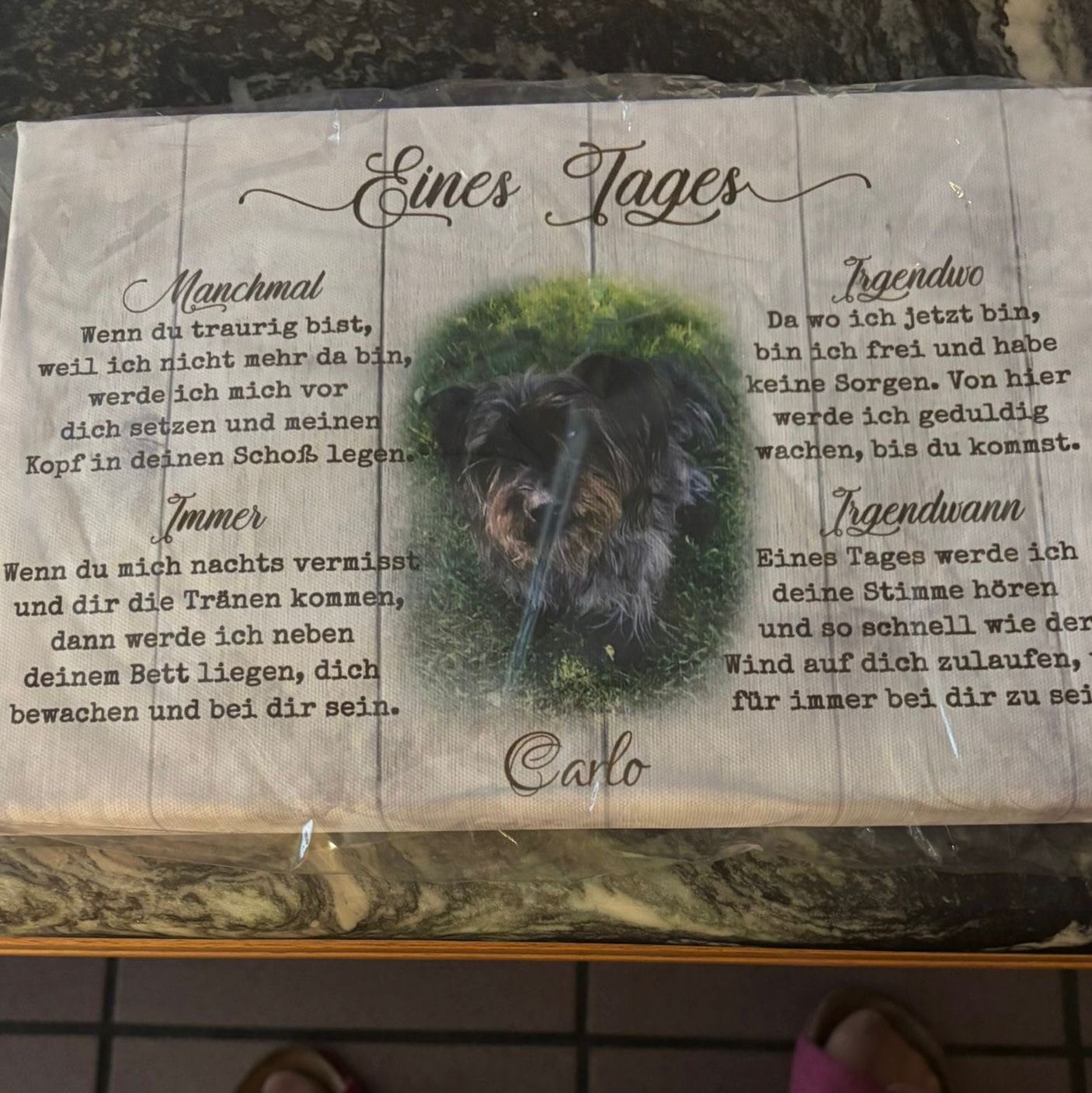 Customer photo review of Eines Tages - Individuelle Leinwand