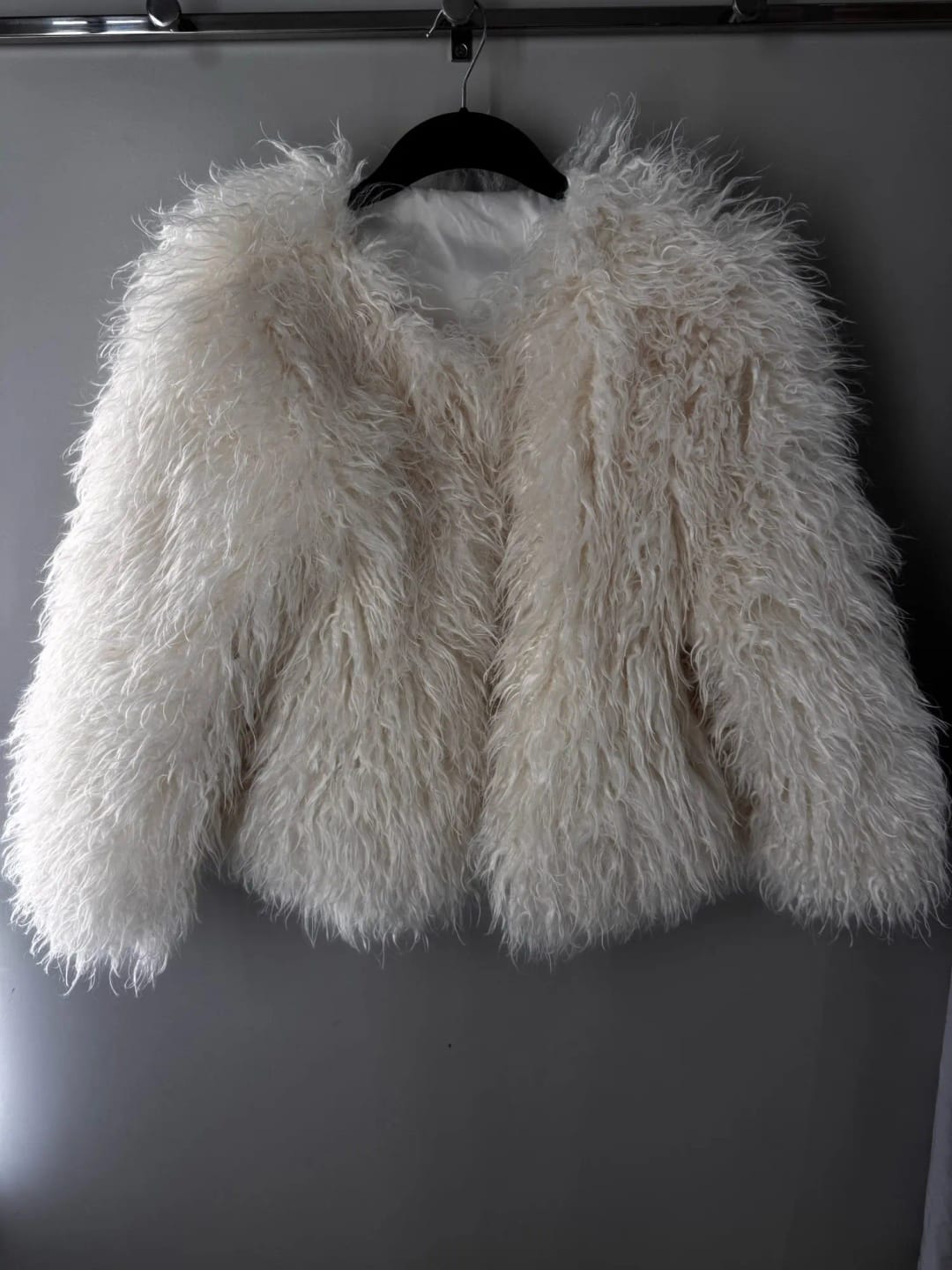 Customer photo review of Elsie Fluffy Cropped Faux Fur Coat