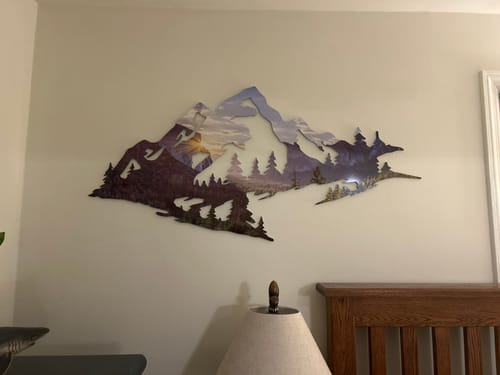 Customer photo review of Yosemite Mountain Range View - Metal Wall Art