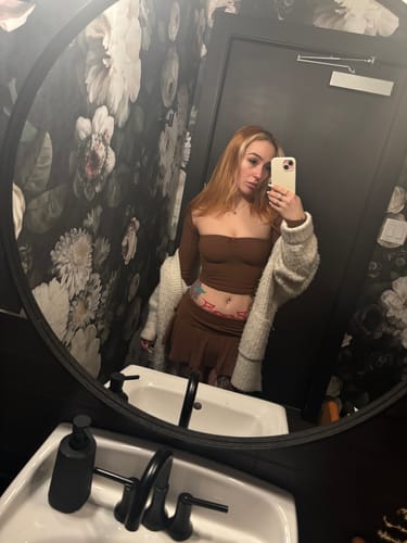 Customer photo review of Brown Pilate Princess Ruched Tube Top