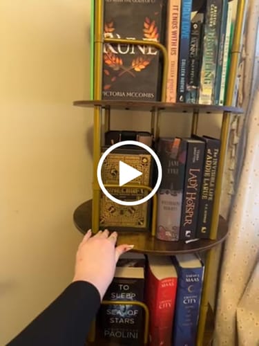 Customer video review of Flycity 3-5 Tier Rotating Bookshelf With 360° Spinning Display