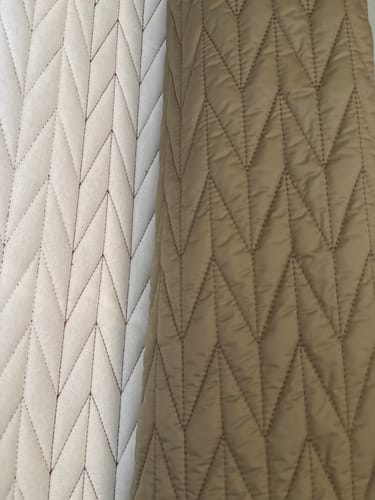 Customer photo review of NYLON MATELASSE CHEVRON DE FERNANDA GAMA AREIA