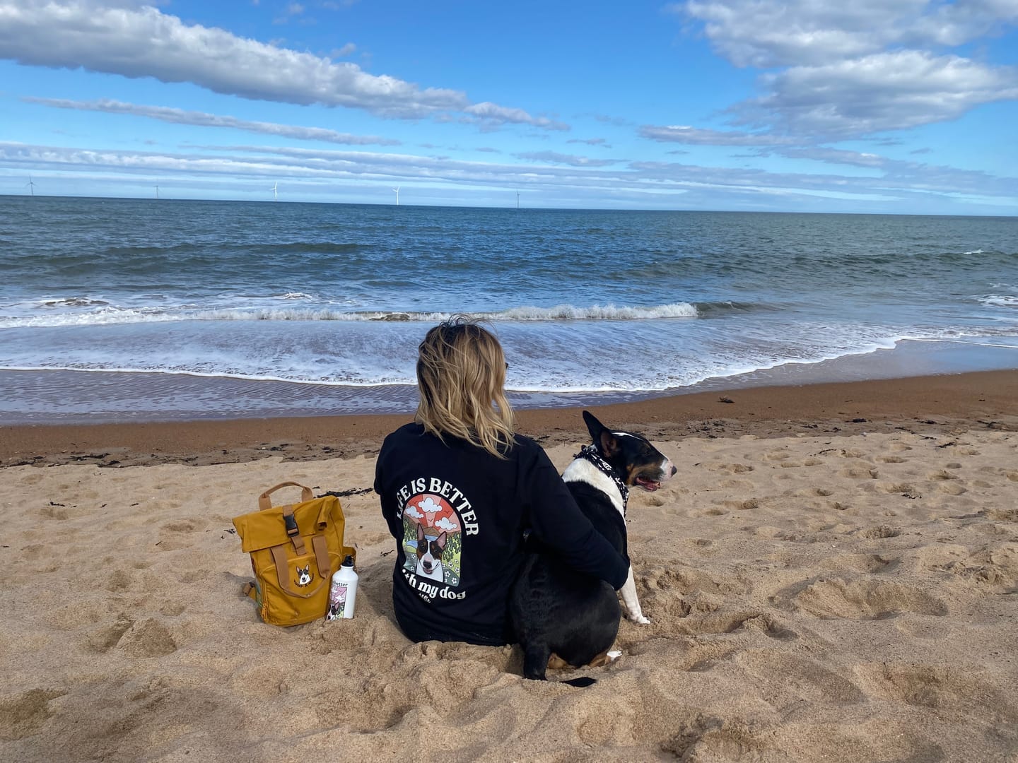 Customer photo review of Personalised Life Is Better With Your Dog T Shirt