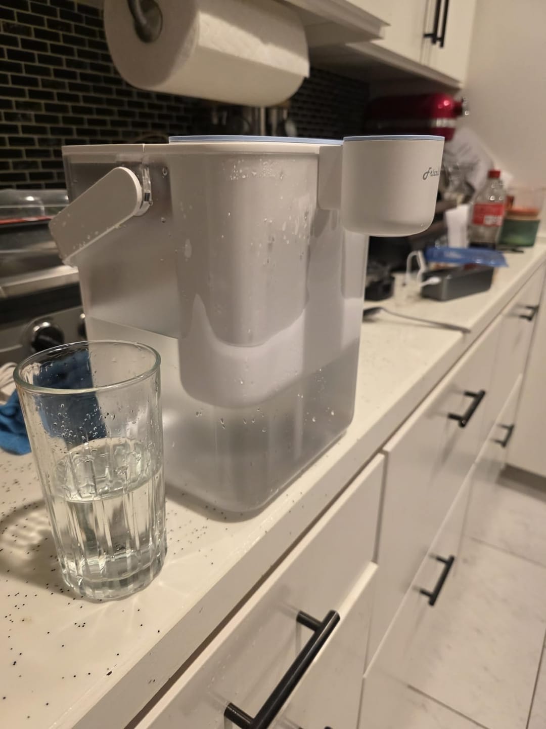 Customer photo review of Frizzlife 400-Gallon Electric Water Filter Dispenser with 2 Filters (8-Stage Filtration),Reduce 99.89% of Lead,6 Months Rechargeable Water Pitcher, BPA-Free Instant Countertop Water Filter System,MD40