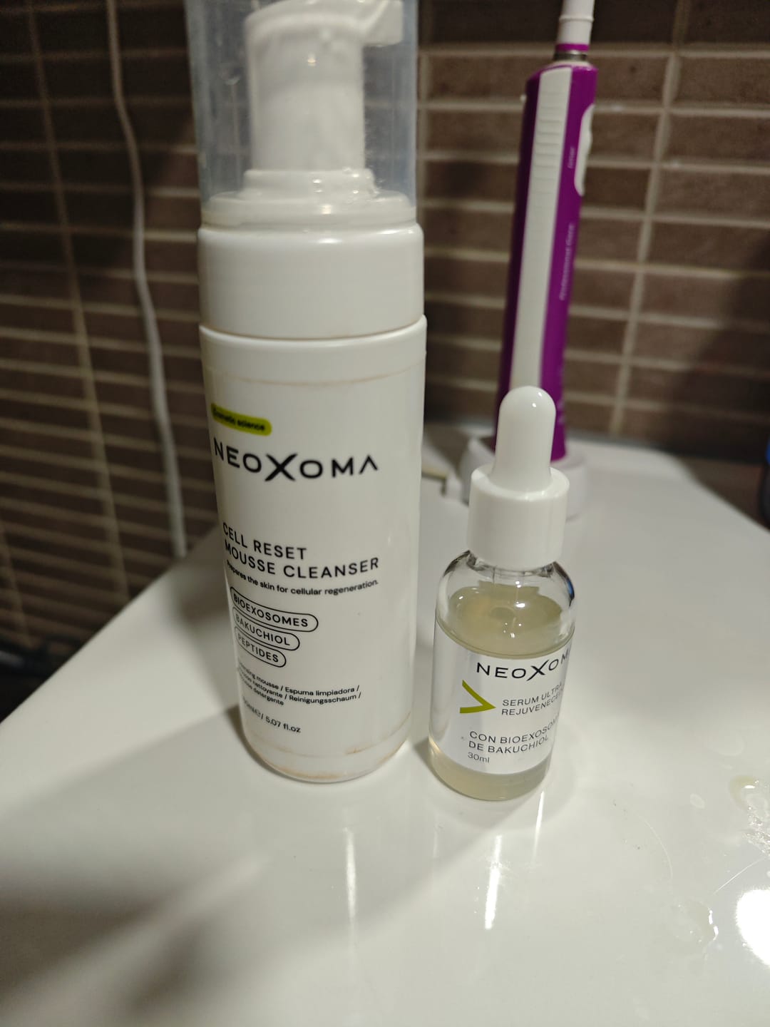 Customer photo review of Pack Sérum Ultra Rejuvenecedor & Limpiador Facial Cell Reset
