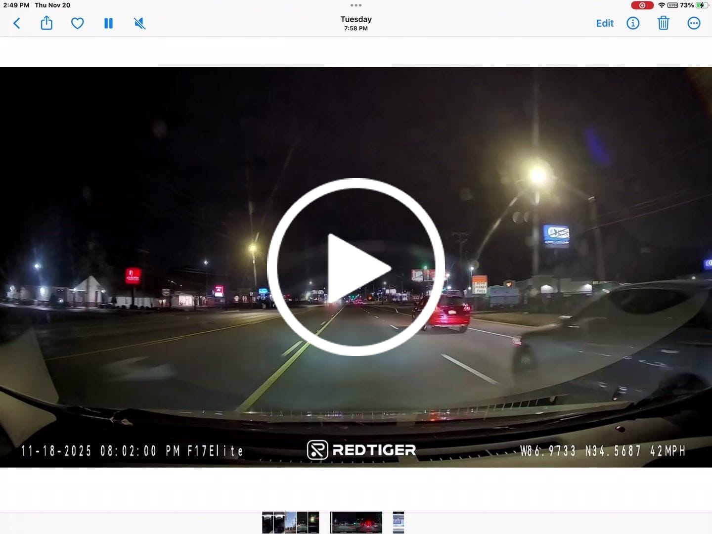 Customer video review of REDTIGER F17 Elite 4K 3 Channel Car Vlog Dash Cam Sony STARVIS 2 Dual HDR WIFI 6 Full Night Color