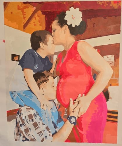 Customer photo review of Custom Portrait Paint By Numbers