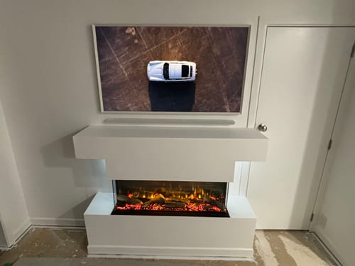 Customer photo review of White Brick Wallpaper - White - Paste The Paper