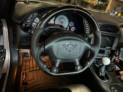 Customer photo review of Genuine Carbon Fiber Steering Wheel For C5 Corvette 1997-2004